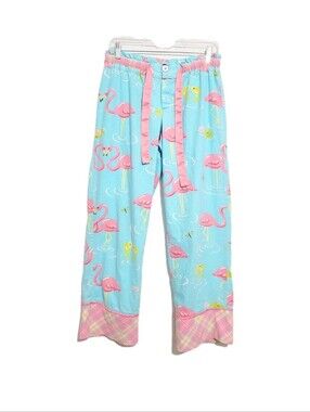 Nick & Nora Flamingo Pajama Pants Bottoms Women’s Small 100% Cotton Lounge Sleep